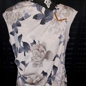 Calvin Klein Blush combo sleeveless floral blouse